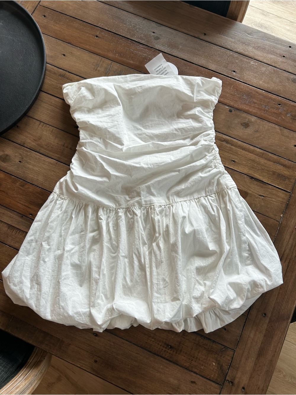 NWT More to Come Revolve White Sleeveless Bubble Mini Dress M